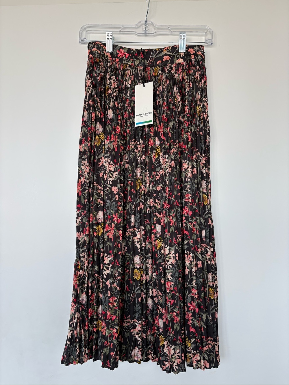 NWT Scotch & Soda $158 FLORAL Printed Midi-Length Skirt XS - Picture 8 of 14